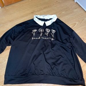 romwe XL floral crewneck sweater